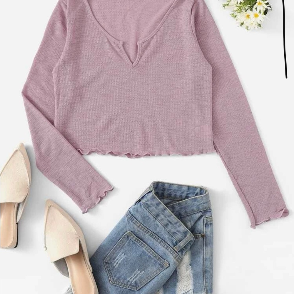 Small crop top - a pink purple color